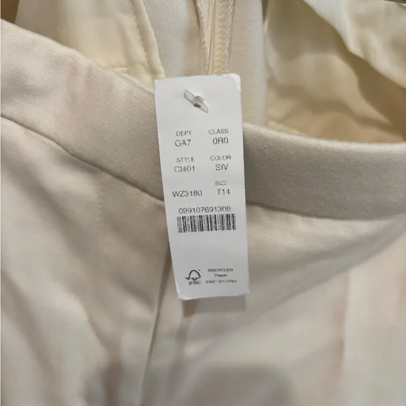 NWT J. Crew Cream Women's Essential Lower Rise Wide Leg Pants - Picture 8 of 8